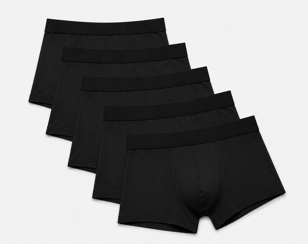 5 Pieces Black Boxer