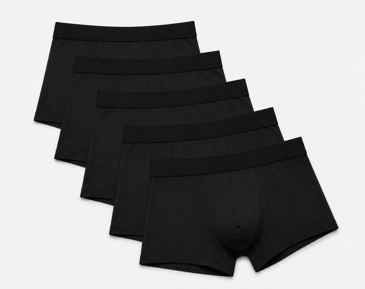 5 Pieces Black Boxer