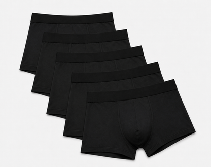 5 Pieces Black Boxer