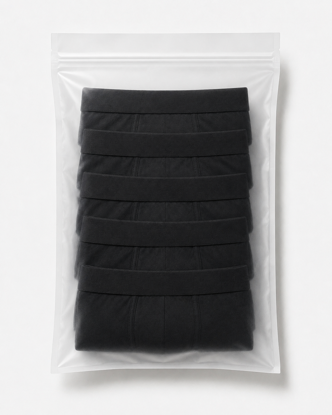 5 Pieces Black Boxer